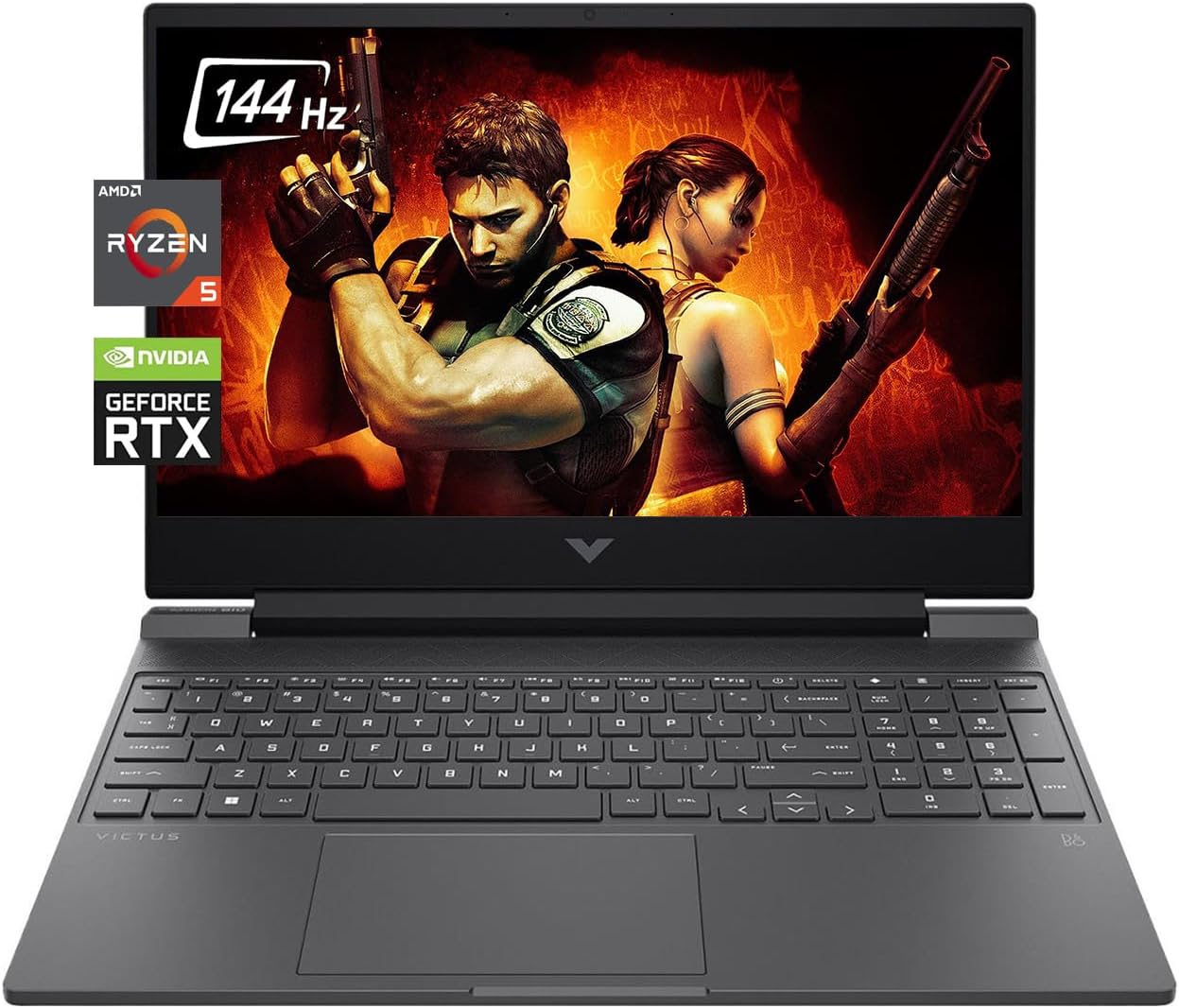 HP Victus – Laptop para juegos de 15.6 pulgadas, NVIDIA GeForce RTX 2050, AMD Ryzen 5 7535HS, 6 núcleos, 4.55 GHz, 16 GB de RAM, SSD de 512 GB,