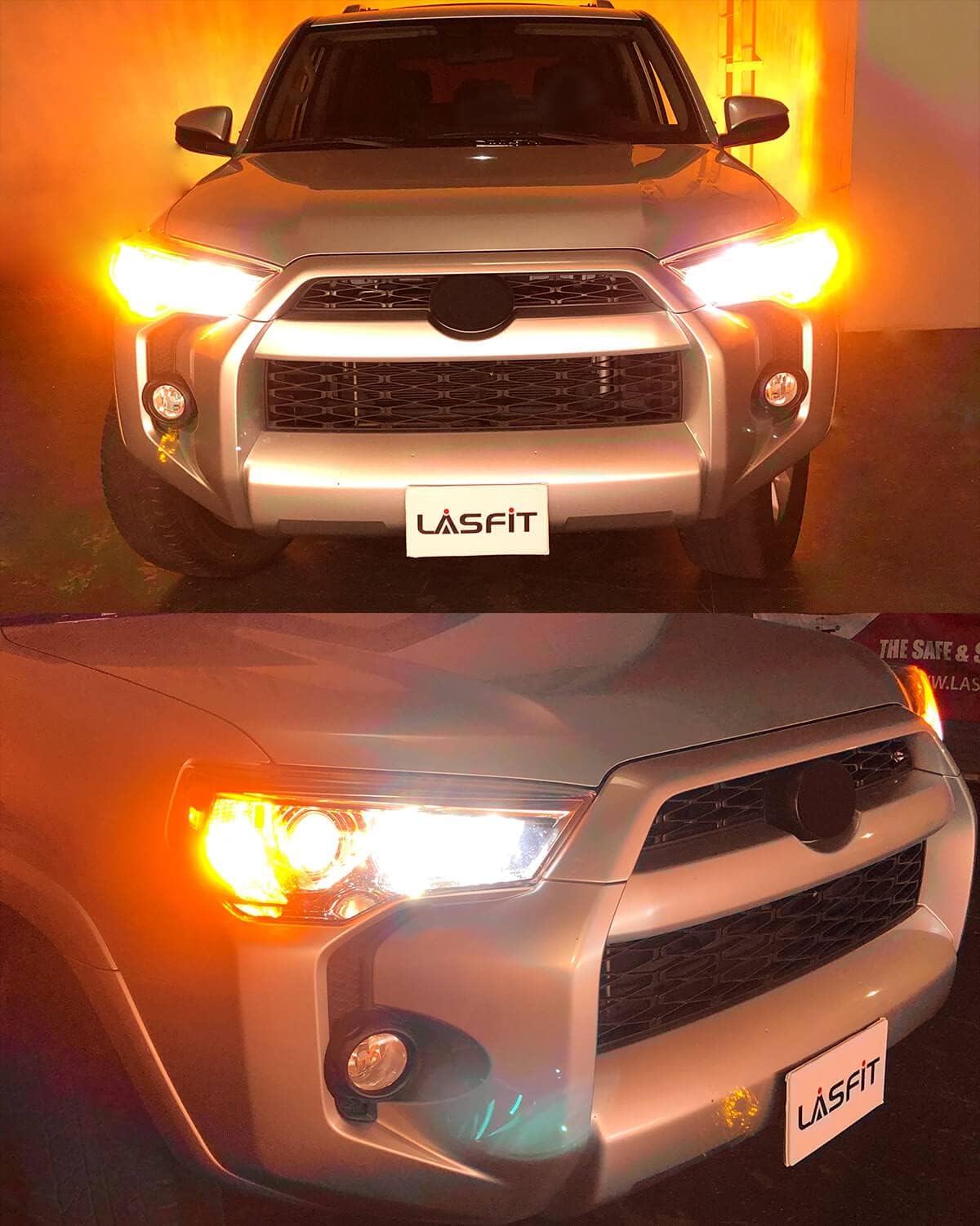 LASFIT 7443 Bombilla LED ámbar 7440 señal de giro 992 T20 súper brillante de alta potencia, luz intermitente, luz de marcador lateral, libre de