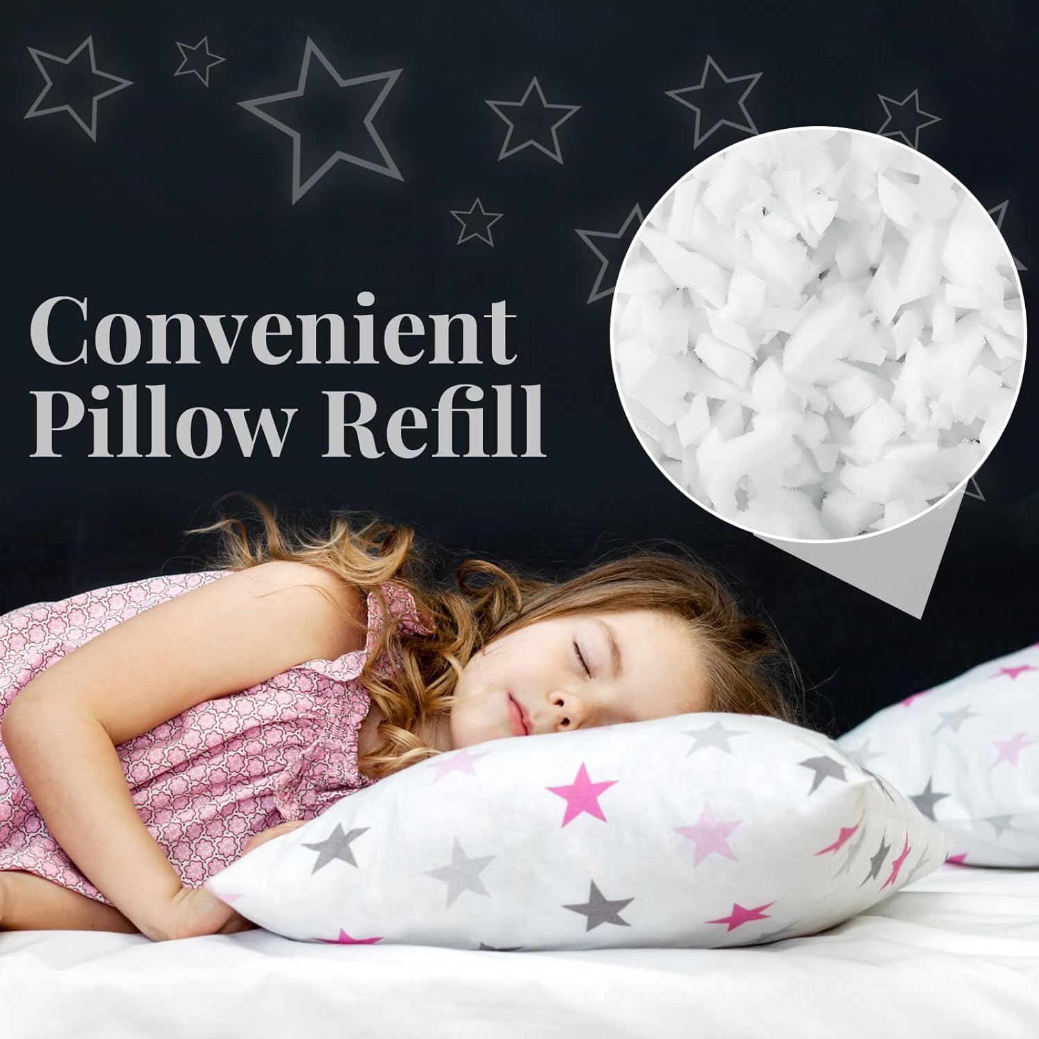 Frienda Relleno de puf de 40 libras a granel, relleno de espuma viscoelástica, relleno de espuma suave triturada para relleno de puf, almohada de