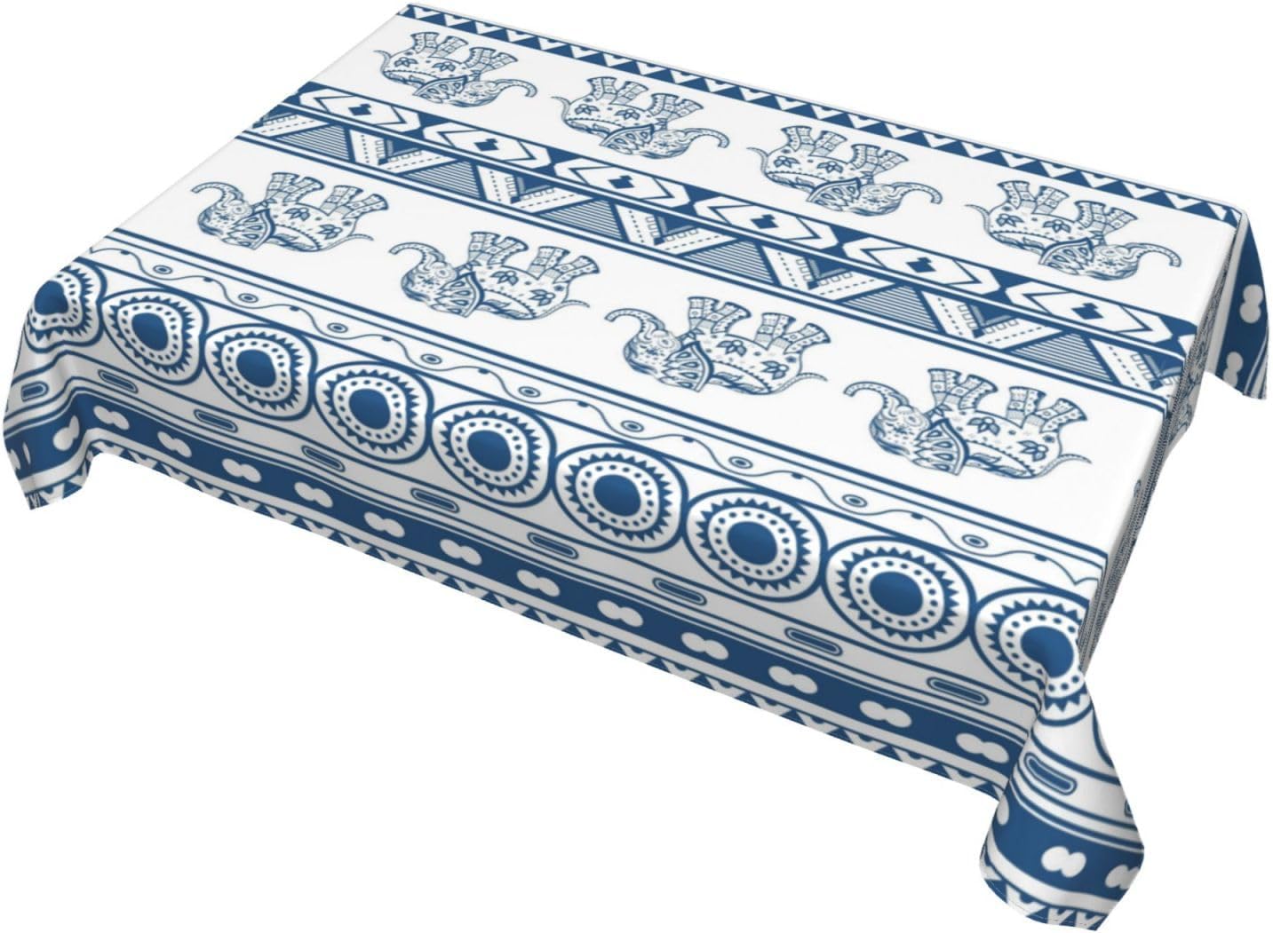 Mantel rectangular bohemio impermeable para mesa de pícnic, 54 x 72 pulgadas, lavable, de poliéster, para fiestas, cumpleaños, bodas, vacaciones,