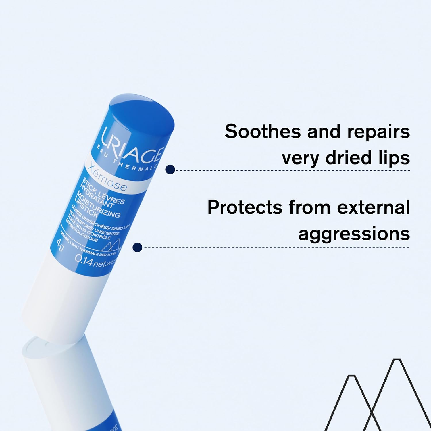 Uriage Xemose – Lápiz labial hidratante ultra hidratante, manteca de karité, vitamina C, ácido hialurónico, 0.14 onzas