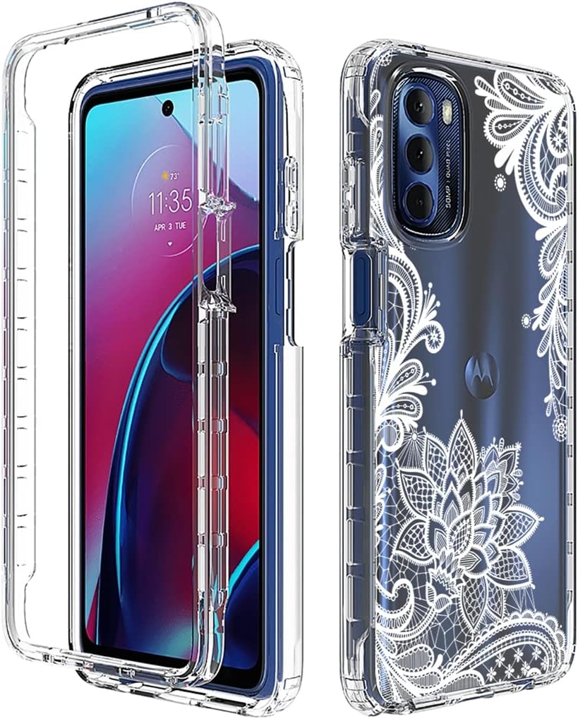Tothedu XT2211 – Funda para Moto G Stylus 2022 4G, funda con protector de pantalla de vidrio templado, funda protectora de cuerpo completo con