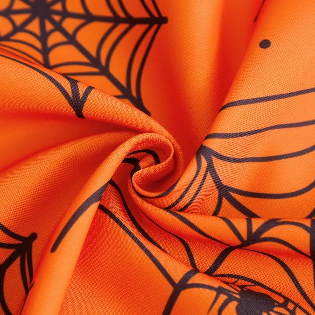 Mantel rectangular de Halloween, 60 x 102 pulgadas, impermeable, tela de araña, mantel lavable para decoración de fiestas, pícnic, cenas