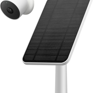 Carga de panel solar de 4 W compatible con cámara Google Nest para exteriores e interiores (versión de batería), IP65 resistente a la intemperie, Carga de panel solar de 4 W compatible con cámara Google Nest para exteriores e interiores (versión de batería), IP65 resistente a la intemperie,