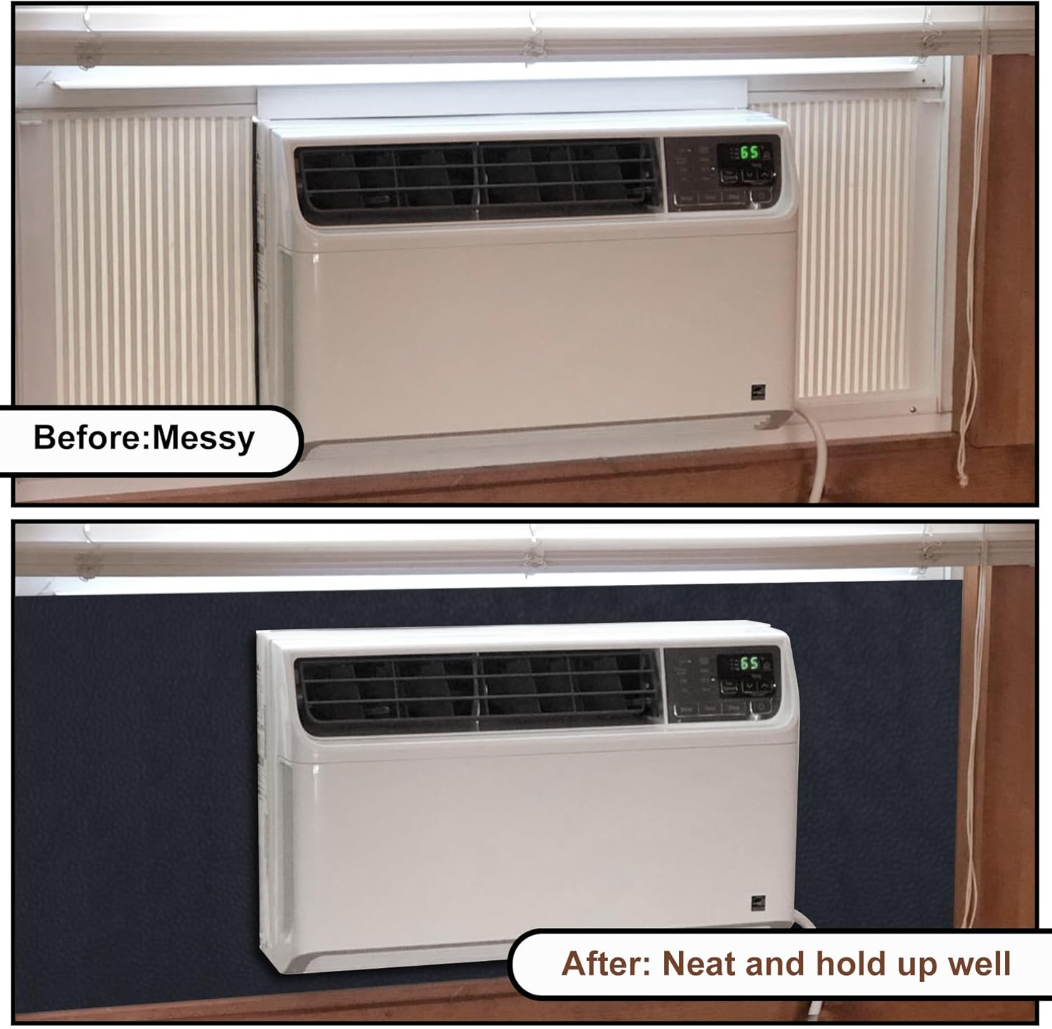 BJADE’S Panel de espuma con aislamiento lateral de aire acondicionado para ventana, paneles envolventes completos de una pieza, kit de sellado de