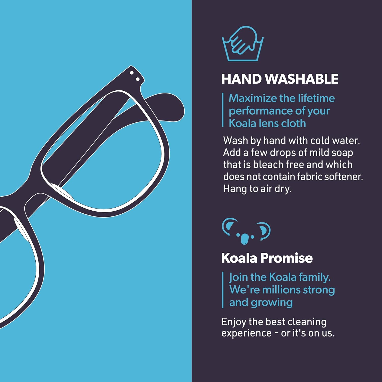 Koala – Paño de limpieza de lentes  Microfibra japonesa  Paños de limpieza de lentes  Limpiador de lentes de gafas  Limpiadores de tela para lentes
