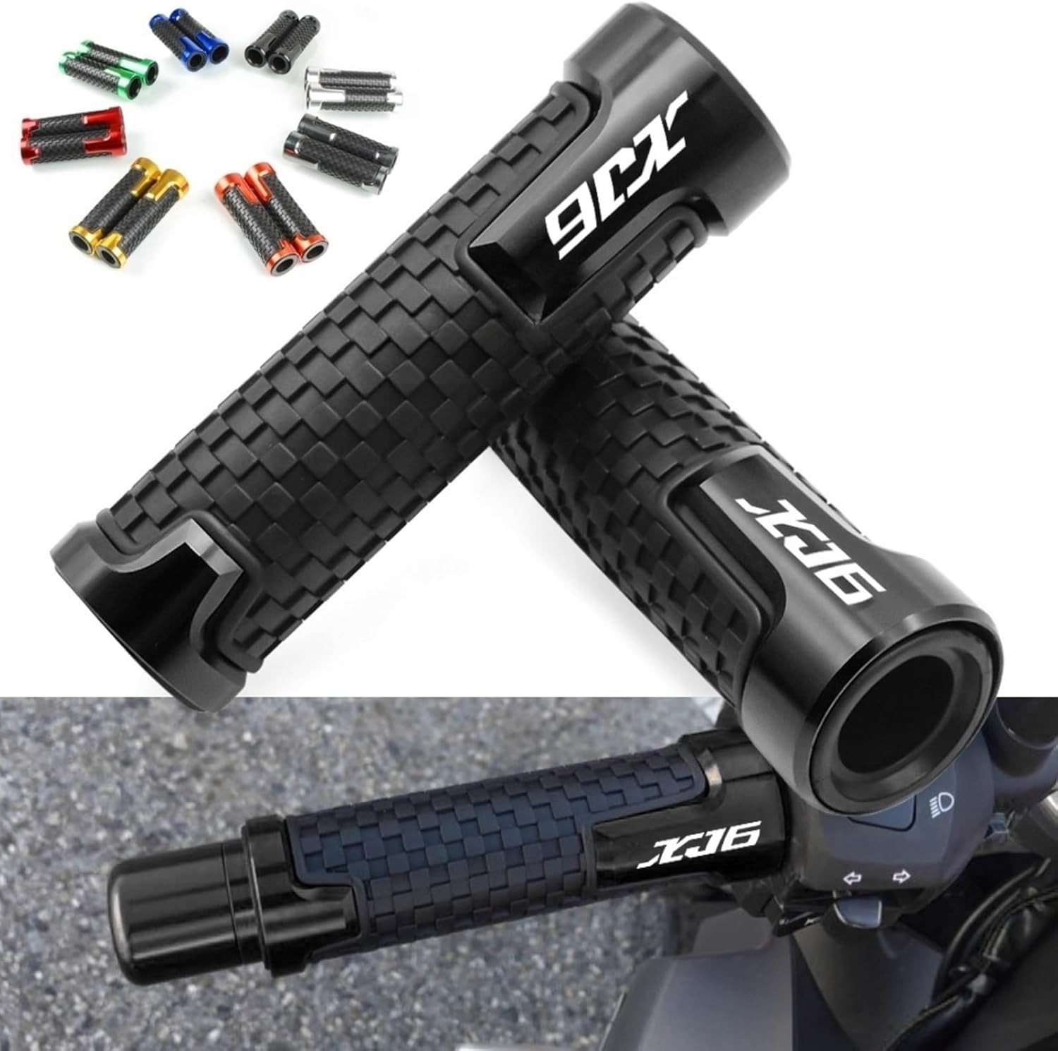 Motorbike Grip Ends 78″ 22mm Motorcycle Anti-Slip Handle Bar Grip Handlebar for Ya-ma-ha XJ6NXJ6 Diversion 2009-2015 Motorbike Handle Bar