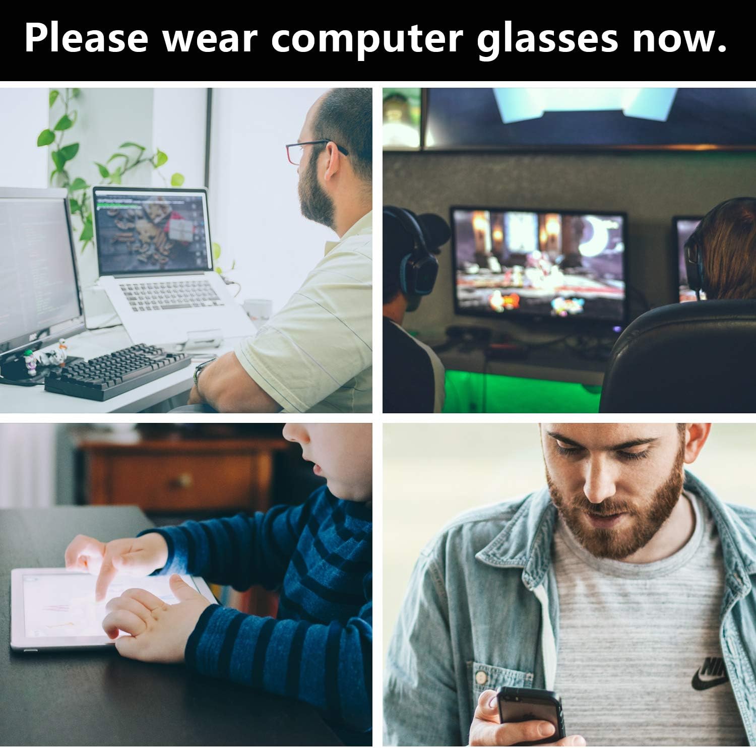 LVIOE Gafas de bloqueo de luz azul que se ajustan sobre gafas graduadasanteojos de lecturagafas RX LB024