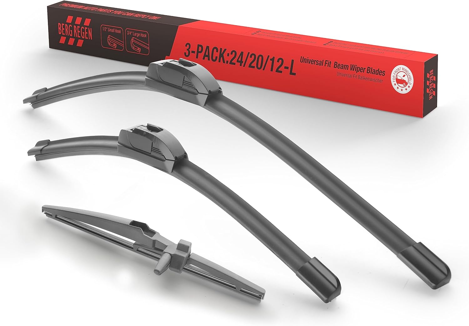 3 limpiaparabrisas delantero de 24 pulgadas, 20 pulgadas, 12 pulgadas, compatible con Toyota 4 Runner 2022 2021 2020 2019 2018 2017 2016 2015 2014