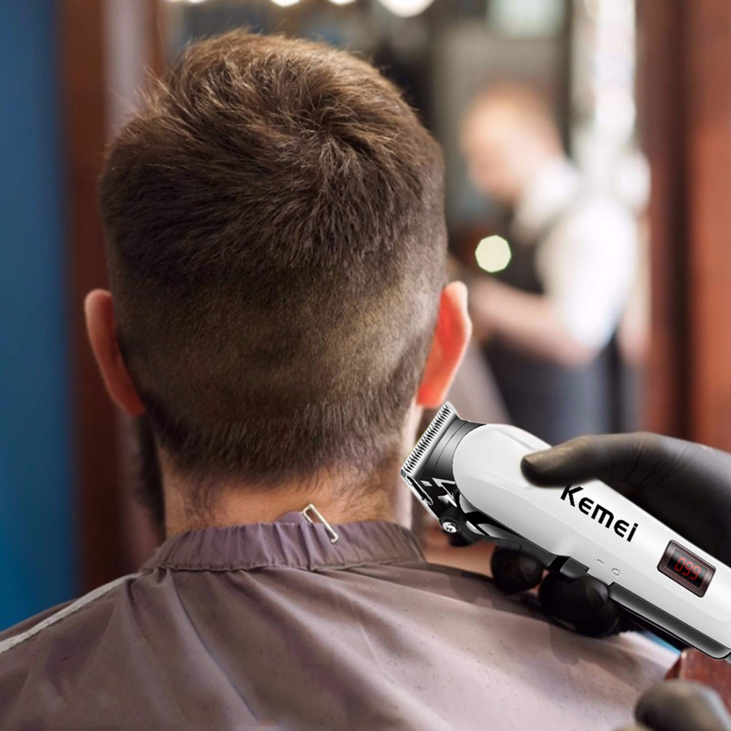 Cortapelos para hombres, cortadora de pelo inalámbrica, kit de corte de pelo, recargable de bajo ruido, recortadora de pelo para el hogar para