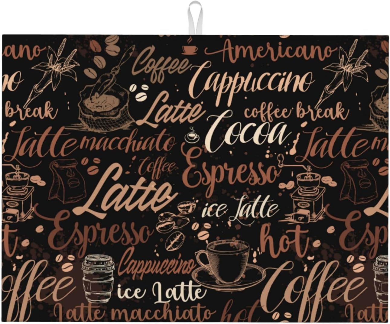 Tapete de secado de platos de café para encimera de cocina, máquina de café absorbente, almohadilla de microfibra absorbente, tapete de drenaje de