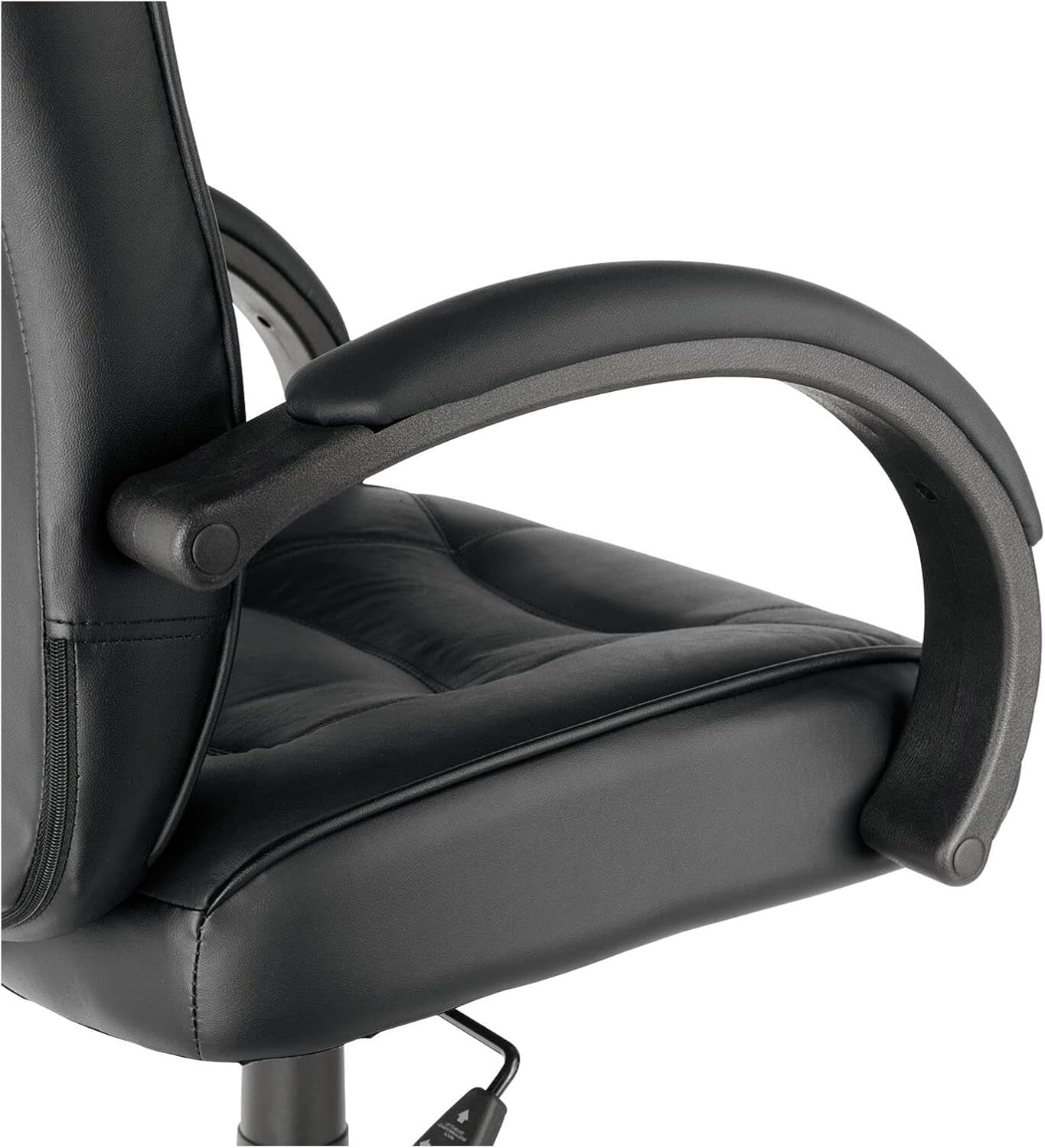 Alera ALESR41LS10B Silla de cuero de grano superior giratoriainclinable de la serie Strada de 17.91 in – 21.85 in, soporta hasta 275 libras, color