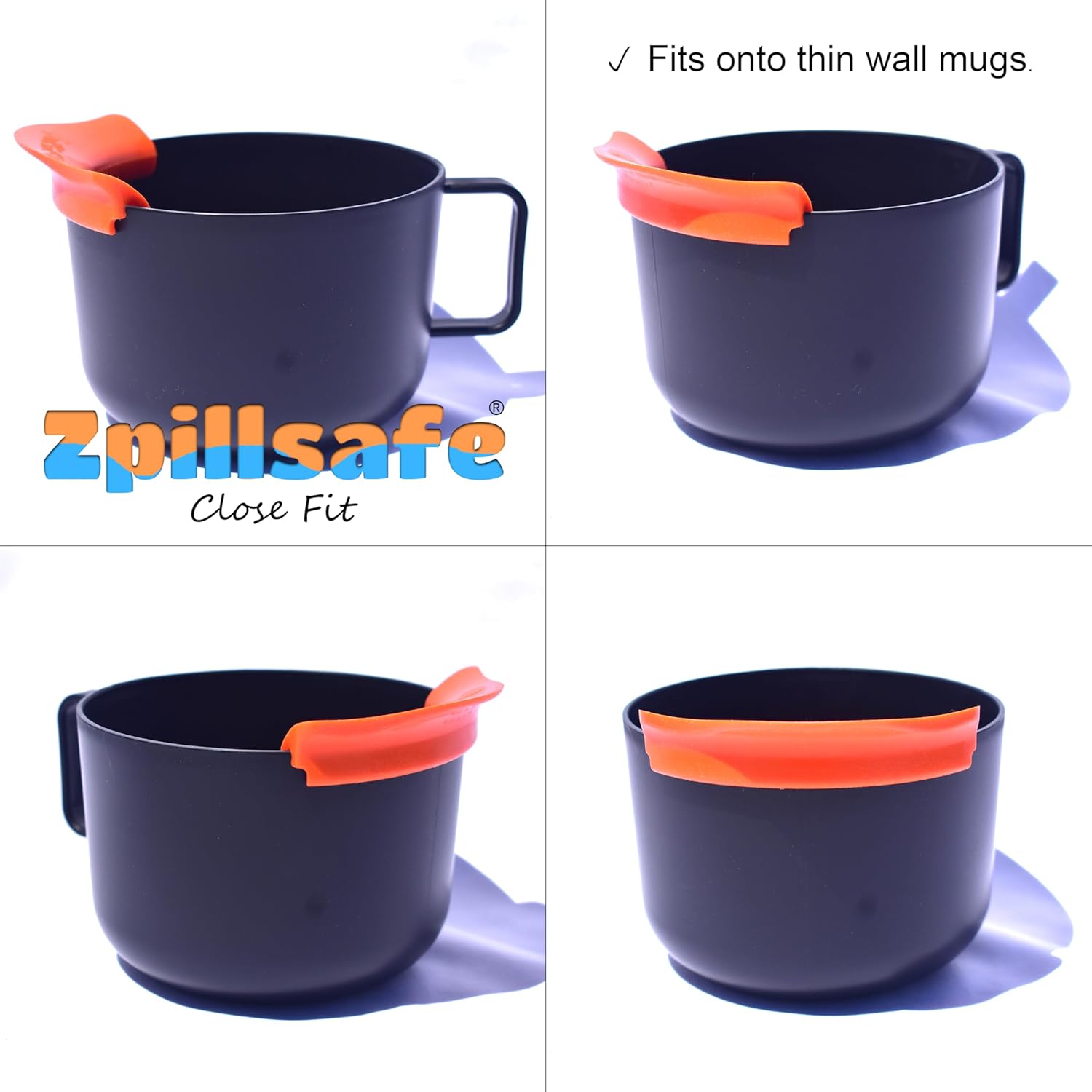 ZpillSafe Close Fit – Paquete de 2 embudos de pintura de cocina innovadores hechos de silicona para recipientes de líquidos de pared delgada de 2 a