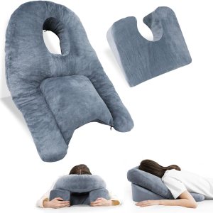 HOMCA Almohada facial después de BBL o cirugía ocular, almohada de masaje casero boca abajo para cama, almohada para dormir boca abajo con espuma HOMCA Almohada facial después de BBL o cirugía ocular, almohada de masaje casero boca abajo para cama, almohada para dormir boca abajo con espuma
