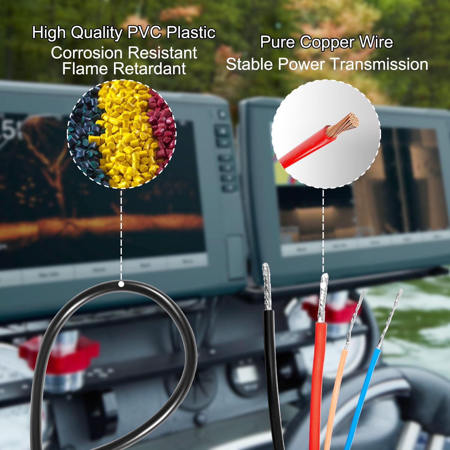 010-12445-00 Cable de alimentacióndatos roscado de 4 pines para Garmin echoMAP Chirp, ECHOMAP Plus UHD, GPSMAP, Panoptix