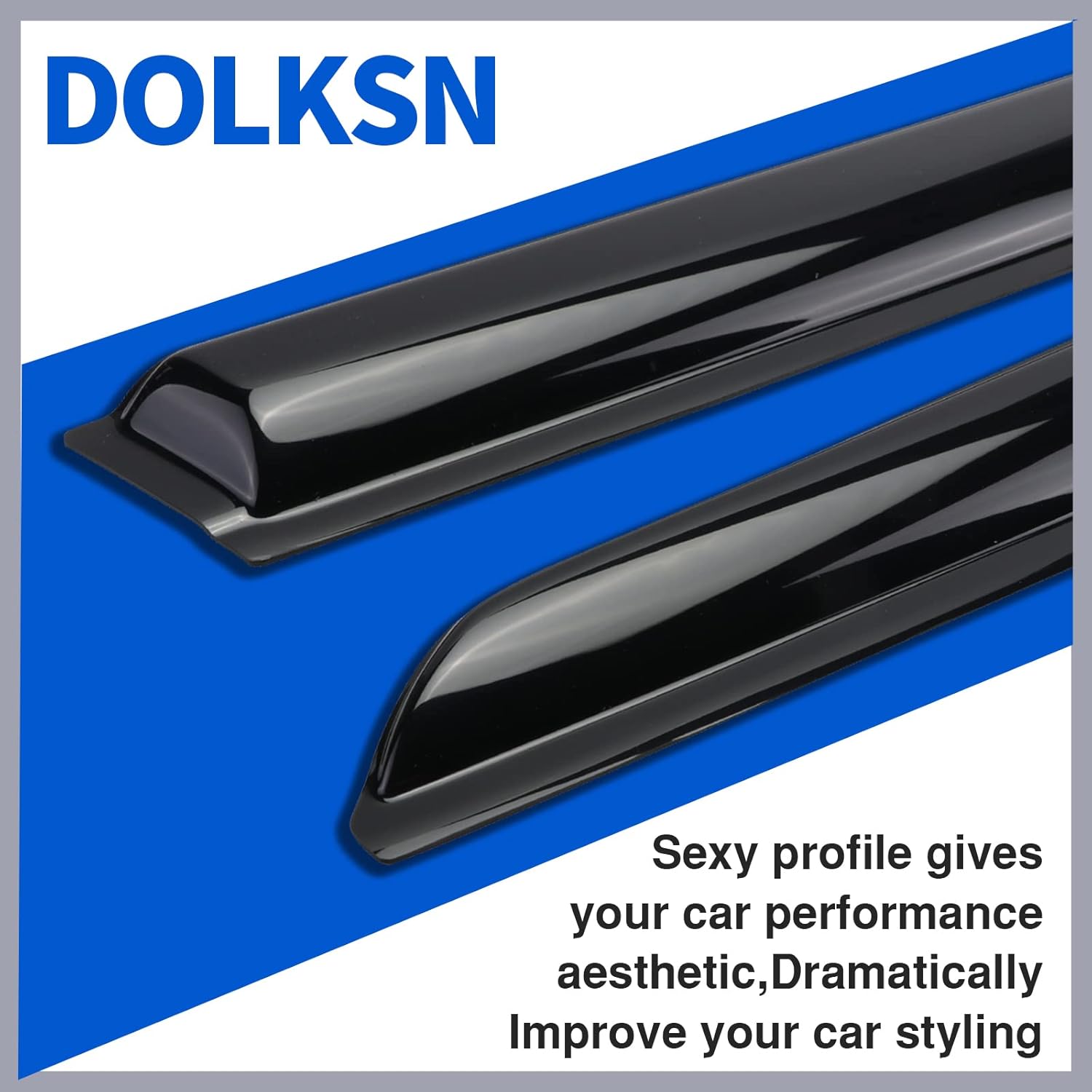 DOLKSN Deflectores con cinta adhesiva para ventana, protectores de lluvia, para ventana, ajuste Rogue 2014-2020, accesorios para camiones de humo