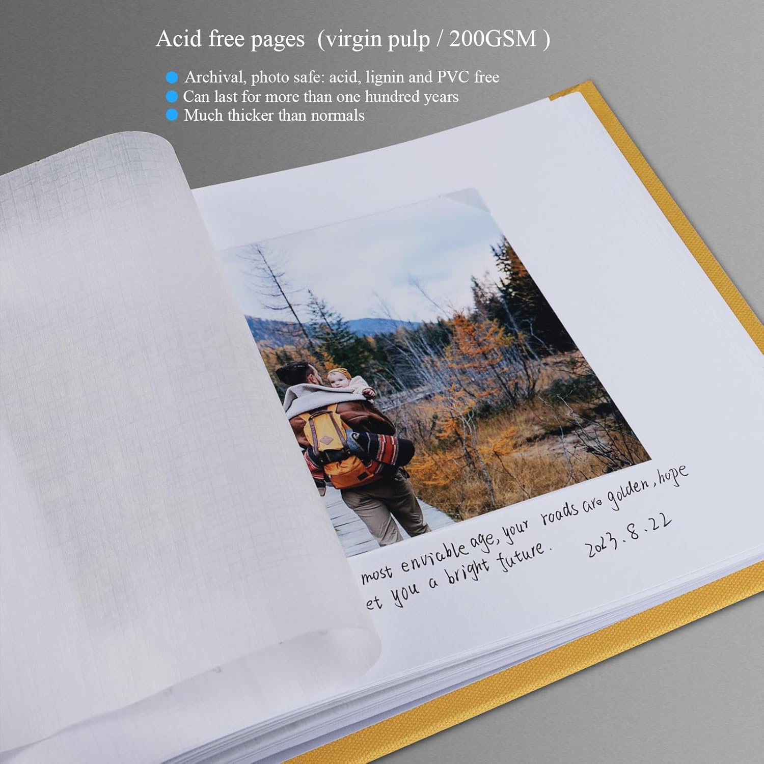 Álbum de fotos con espacio de escritura, álbum de fotos de alta calidad, 40 páginas para 3 x 5, 4 x 6, 5 x 7 pulgadas, cubierta de lino con ventana,