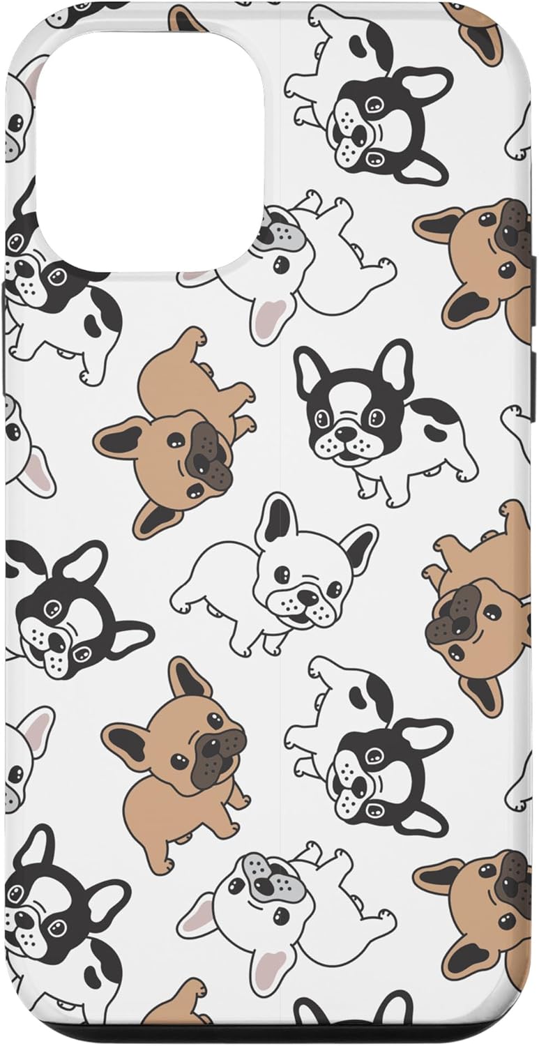 Funda para iPhone 12 mini con diseño de bulldog francés