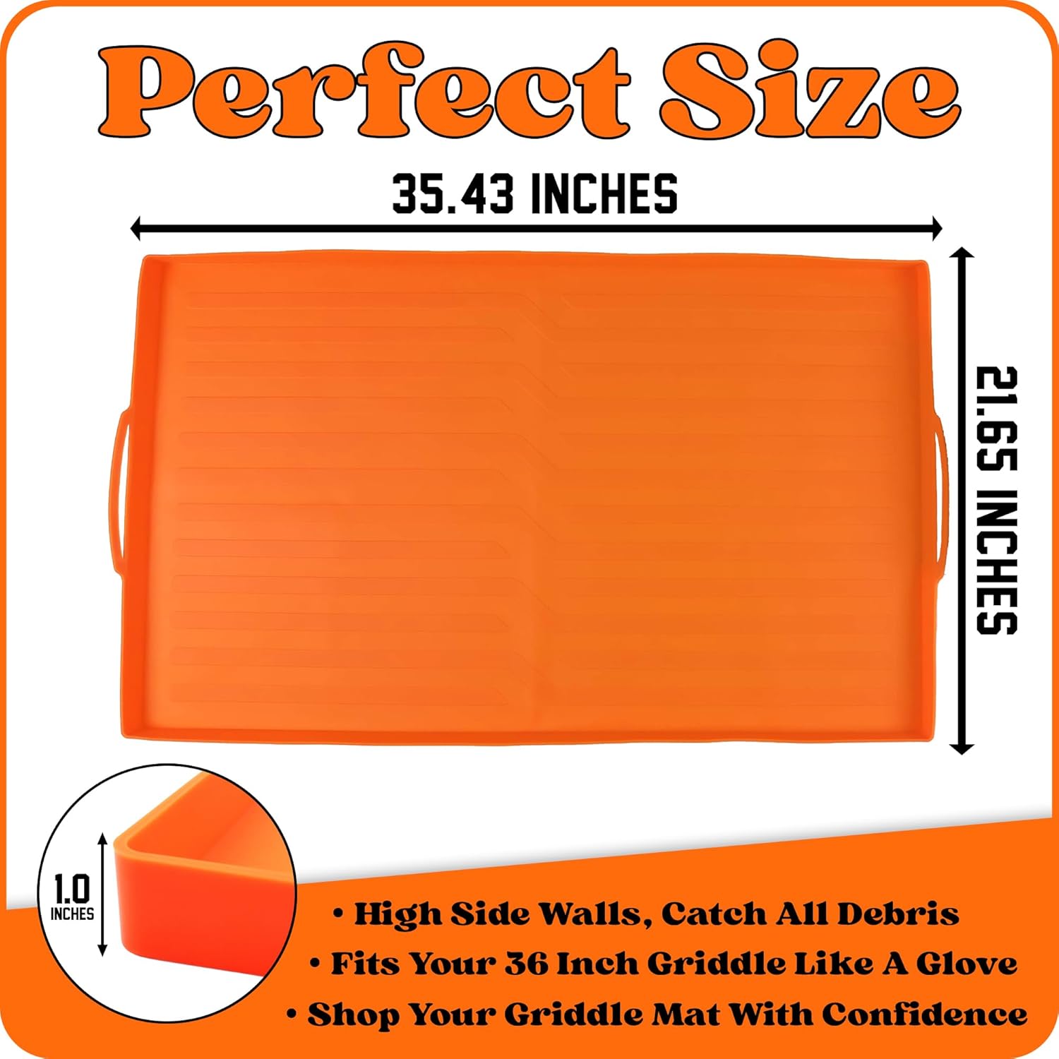 Alfombrilla de silicona de 36 pulgadas para Blackstone de 36 pulgadas, silicona resistente sin BPA, accesorios para plancha, protección para todas