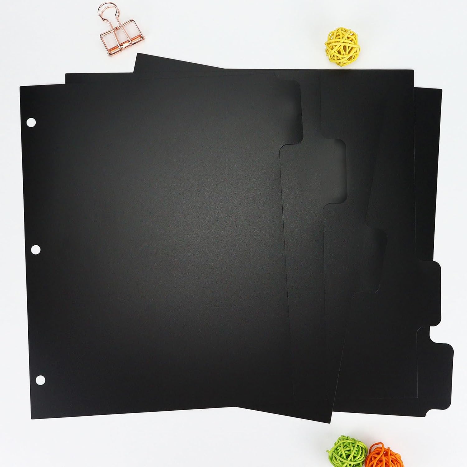 Separadores de índice de carpeta, separadores de plástico rosa para carpeta de 3 anillas, separadores de carpetas rosas, separadores de carpetas con