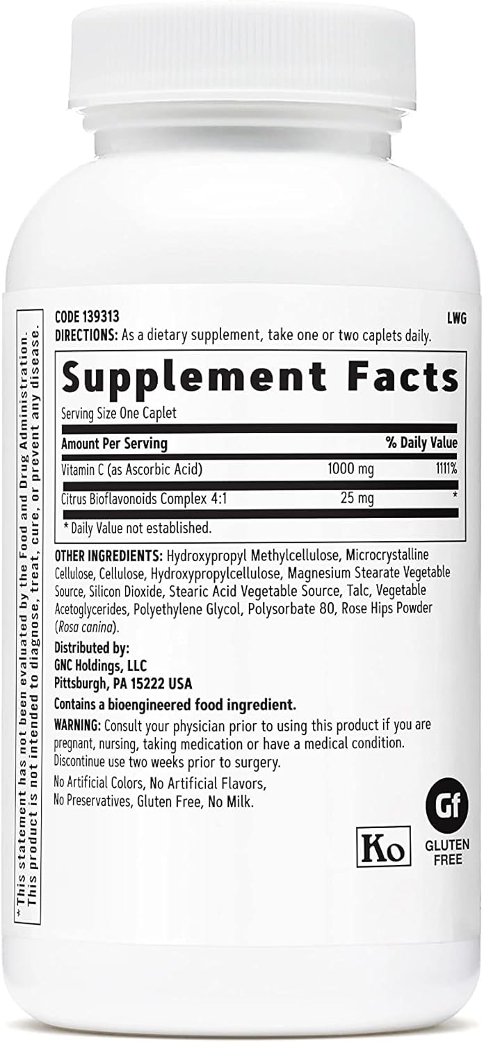 GNC Vitamina C 1000 mg, comprimidos, 90 ea