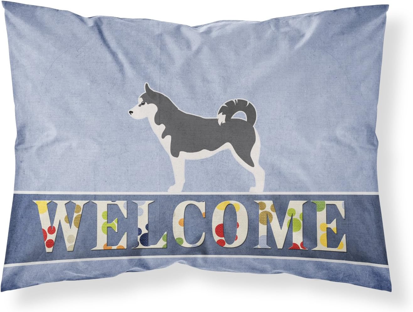 Caroline’s Treasures BB5584PILLOWCASE – Funda de almohada de tela de bienvenida de husky siberiano, estándar, ligera, súper suave, fácil de cuidar,