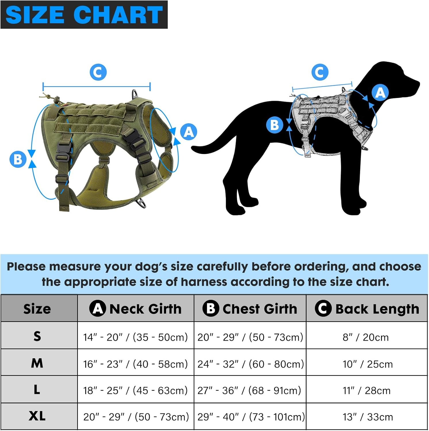 Plutus Pet Arnés táctico para perro con hebillas de metal, ajustable, chaleco para perro de servicio sin tirones con sistema Molle para perros