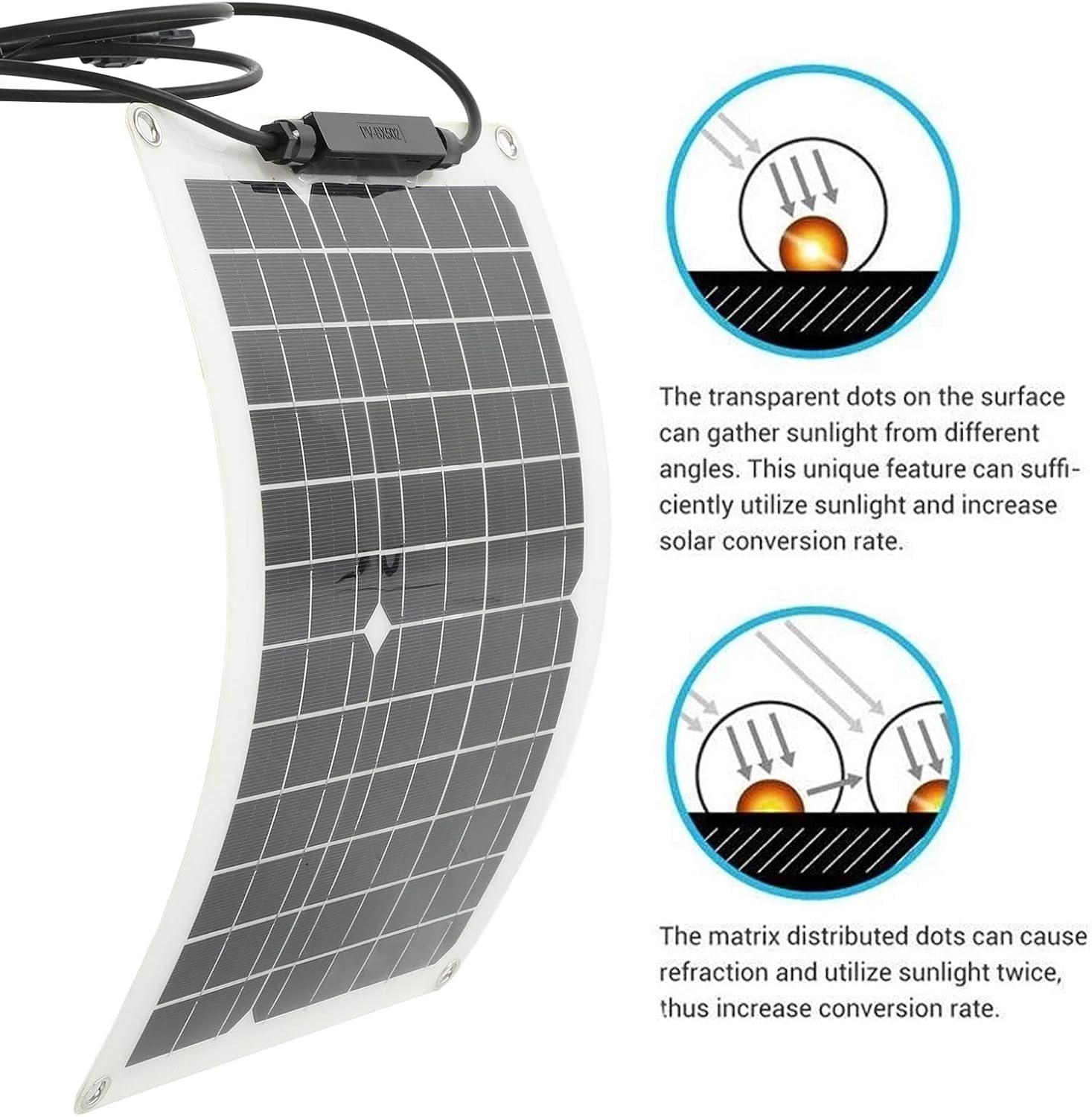 Paneles solares portátiles 30 W 18 V monocristalino silicio panel solar cargador para aventuras al aire libre camping necesidades de energía de