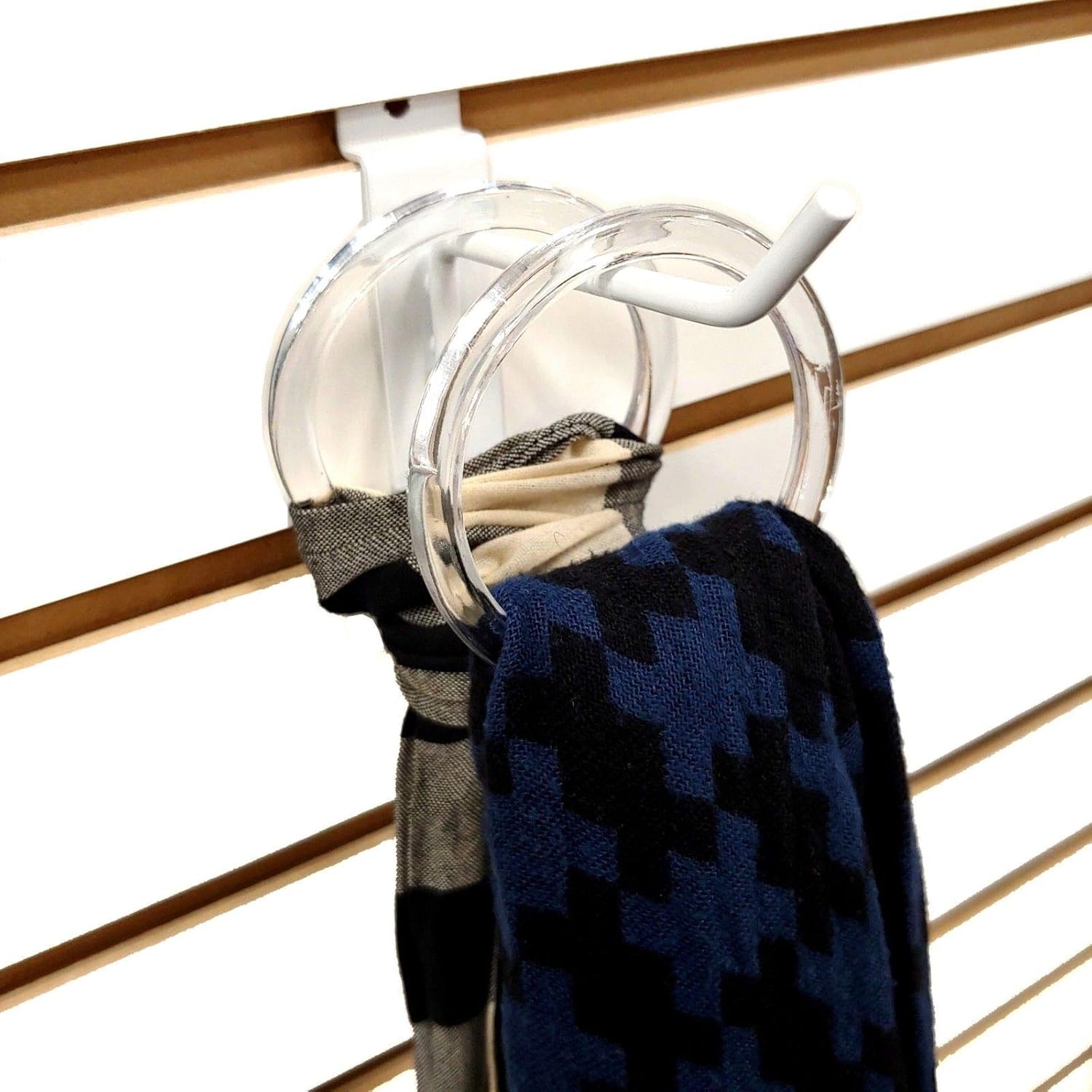 Anillos de plástico transparente para bufandas, perchas redondas y finas para ropa, 2.58 pulgadas de diámetro interior, 3.25 pulgadas de diámetro