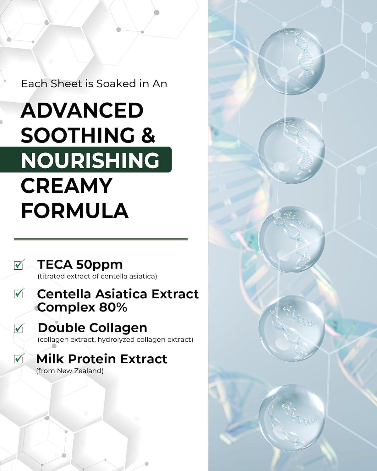 CENTELLIAN 24 Madeca Mask (extra hidratante, 20 piezas) – Mascarilla facial, ultra hidratante y calmante para pieles secas y sensibles. Cuidado de