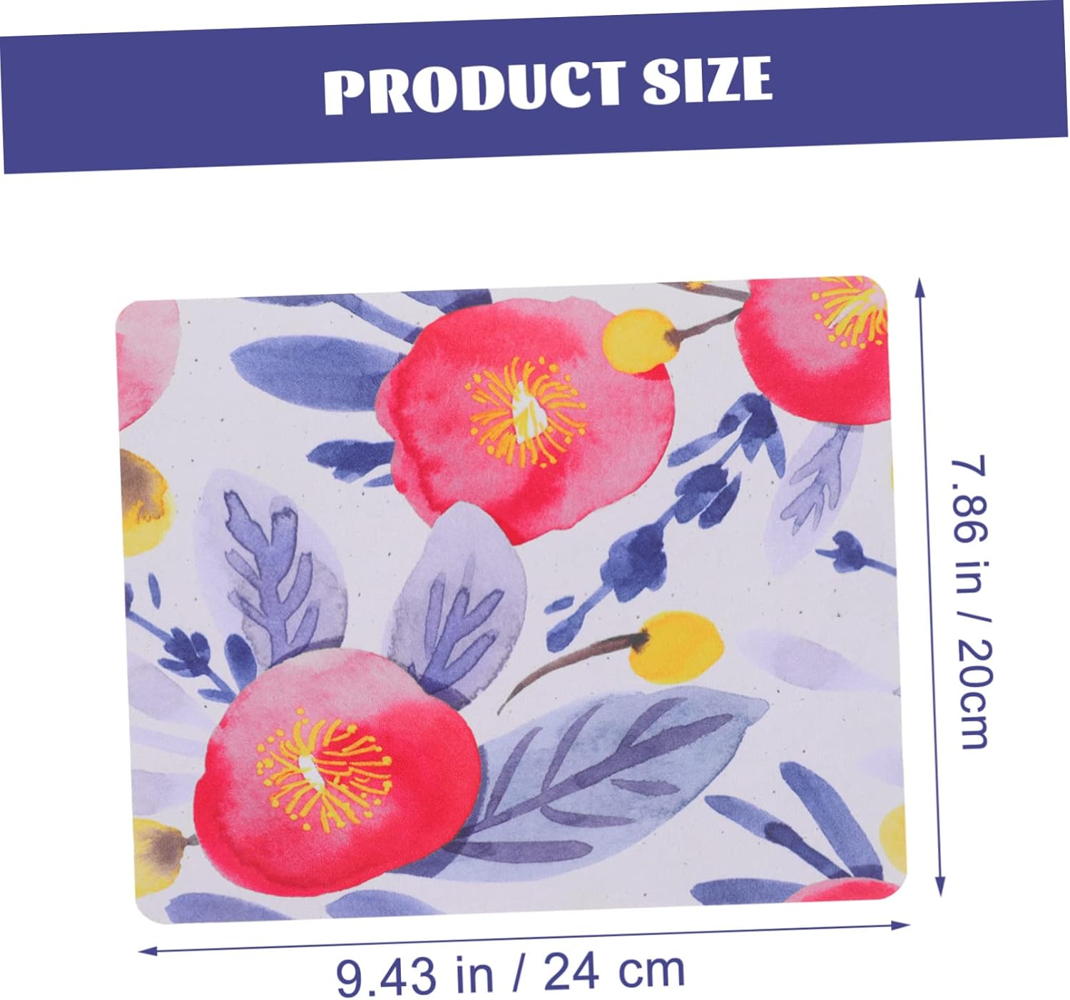 Tofficu 20 alfombrillas de mouse con diseño floral, color blanco, cuadrada, antialmohadilla, grande, para laptop, computadora, mouse pad para