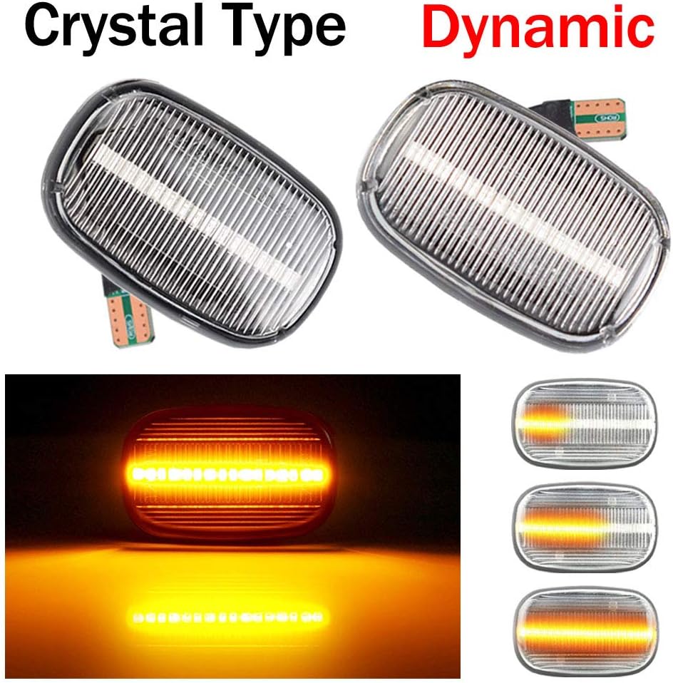 Luz LED de marcador lateral para guardabarros delantero, luz intermitente secuencial que fluye para To-yo-ta, Corolla, Celica, Caldina, Camry,