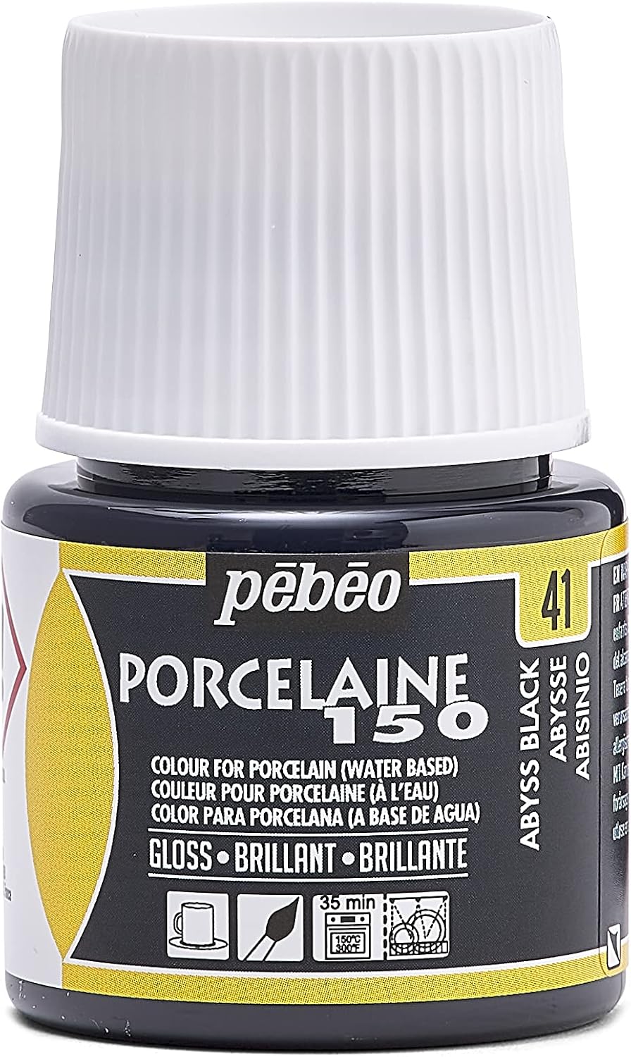 PEBEO 024-041 Porcelaine 150 – Pintura de porcelana (1.5fl oz), color negro