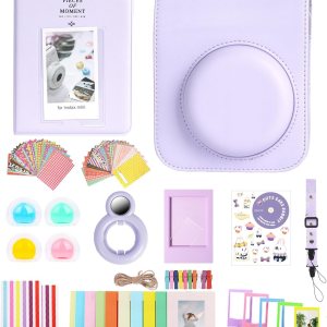 Kit de accesorios 12 en 1 para cámara instantánea Fujifilm Instax Mini 12 con funda para cámara, álbum de fotos y marcos, calcomanía de bricolaje, Kit de accesorios 12 en 1 para cámara instantánea Fujifilm Instax Mini 12 con funda para cámara, álbum de fotos y marcos, calcomanía de bricolaje,