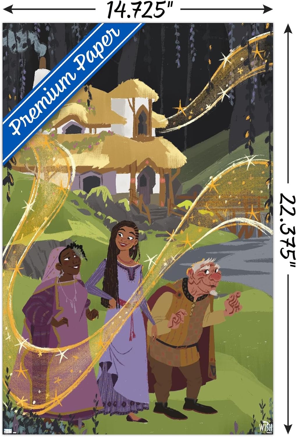 Trends International Disney Wish – Póster de collage 1 (familiar), 14.72 x 22.37 pulgadas, versión premium sin marco
