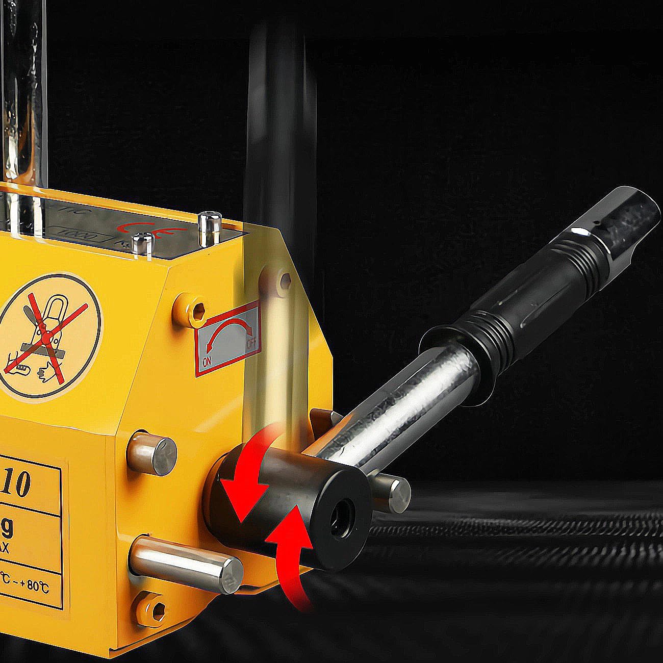 BREVELTION Levantador magnético permanente de 6600 libras6,613.9 lbs, imán de elevación de metal con mango antideslizante, para grúa de tienda de