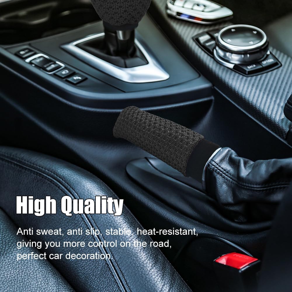 Funda para pomo de palanca de cambios y funda para freno de mano para automóvil, protector antideslizante para palanca de cambios de freno de mano,