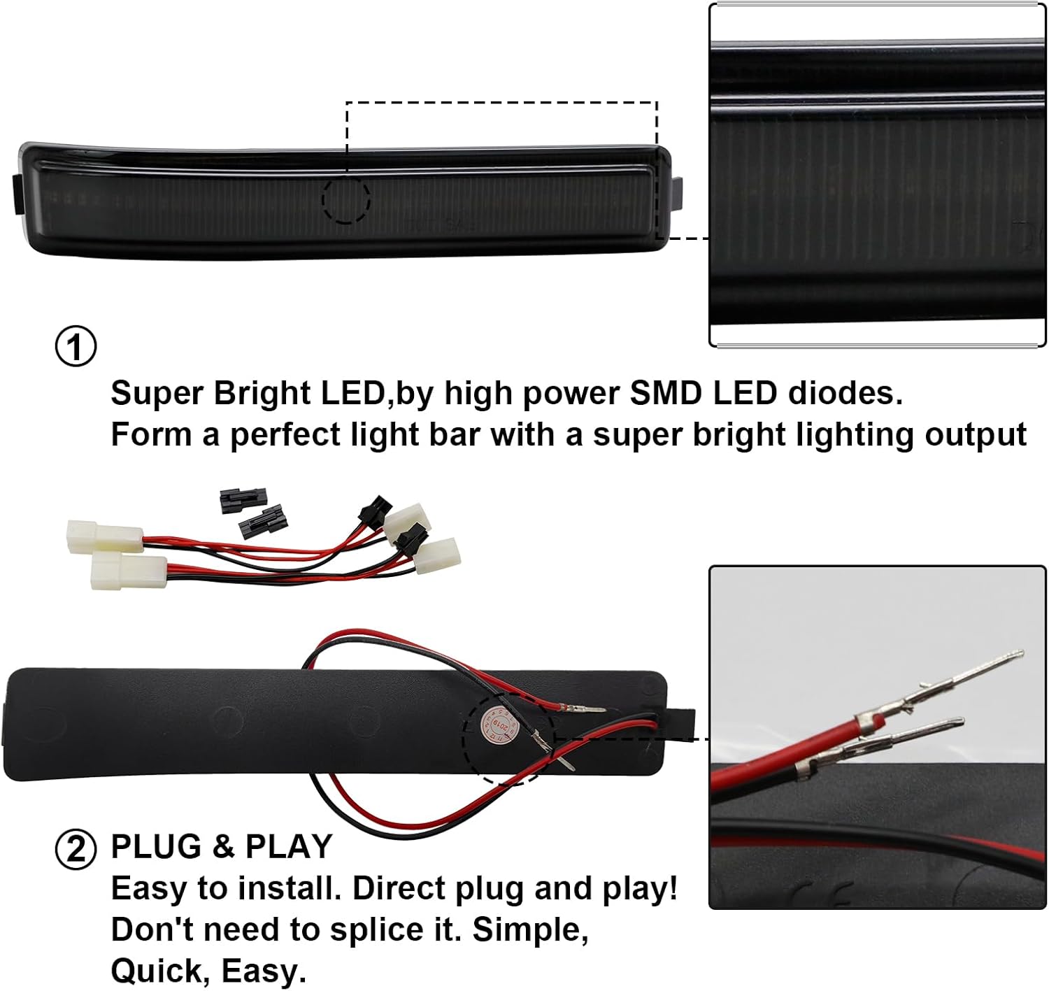 Luces intermitentes para espejo lateral, conjunto LED compatible con F150 2009-2014para Mark LT 2010-2014, lámpara intermitente de giro dinámico