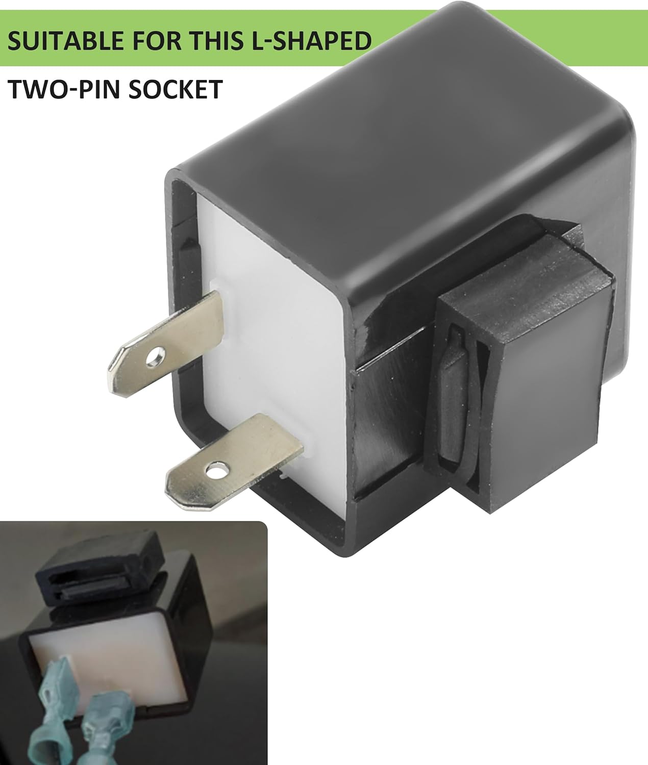 Relé intermitente LED, relés de 12 V, relé intermitente de 2 pines, relé de intermitente electrónico LED para accesorios de automóvil, relés de