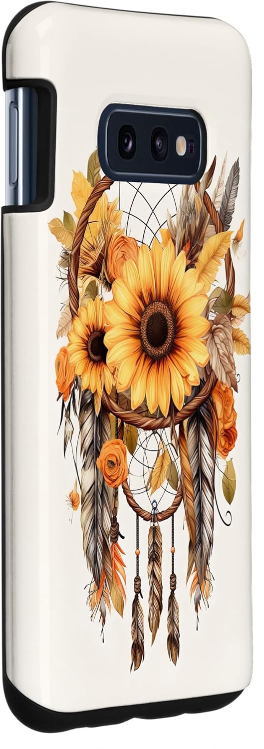 Galaxy S10e – Funda vintage con atrapasueños de girasol, estilo bohemio, atrapasueños para niña y mujer