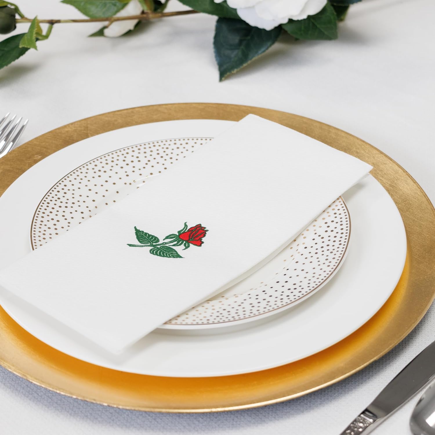 SimuLinen – Servilletas decorativas  Como tela y desechables  Elegantes y duraderas  Suave y absorbente  Grande 19 x 17 pulgadas  Empaquetadas para