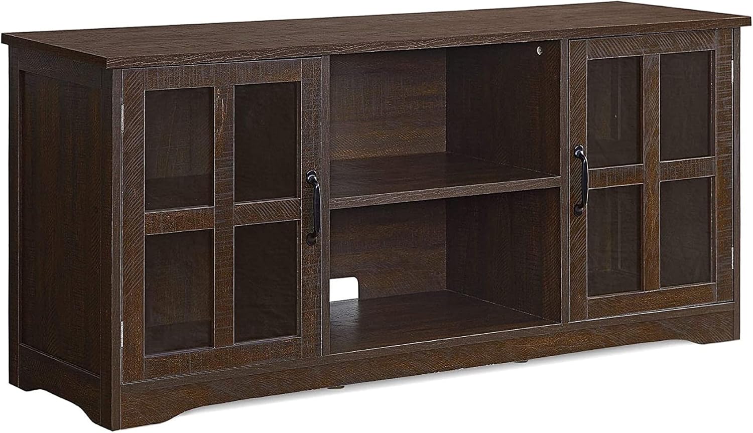 BELLEZE – Soporte de TV moderno y tradicional y consola de centro de entretenimiento multimedia para TV de hasta 60 pulgadas o aparador de buffet