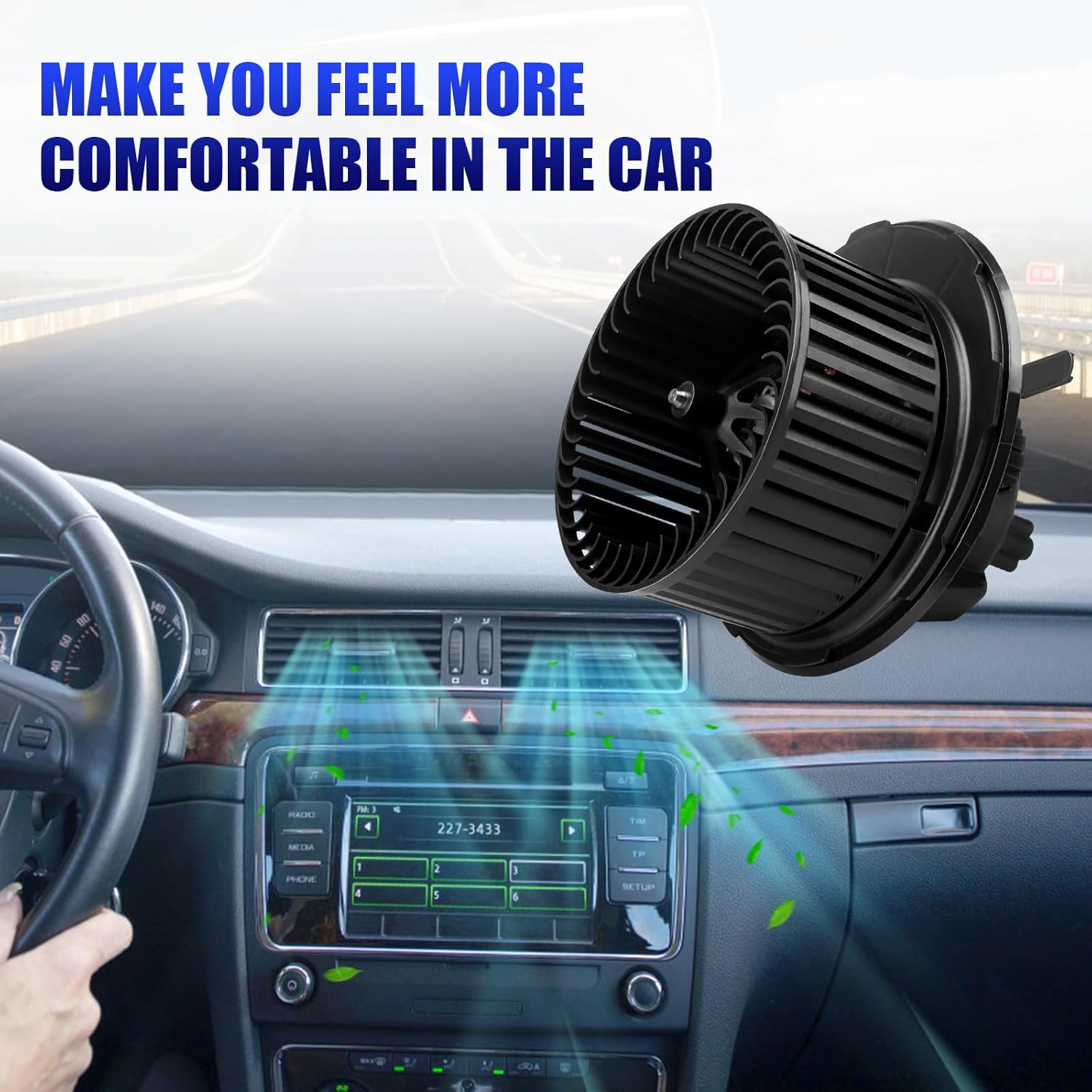 Motor soplador de calefactor HVAC con ventilador para Volkswagen VW Jetta Tiguan Passat Rabbit CC Eos GTI Golf AC ventilador reemplazo # 700182