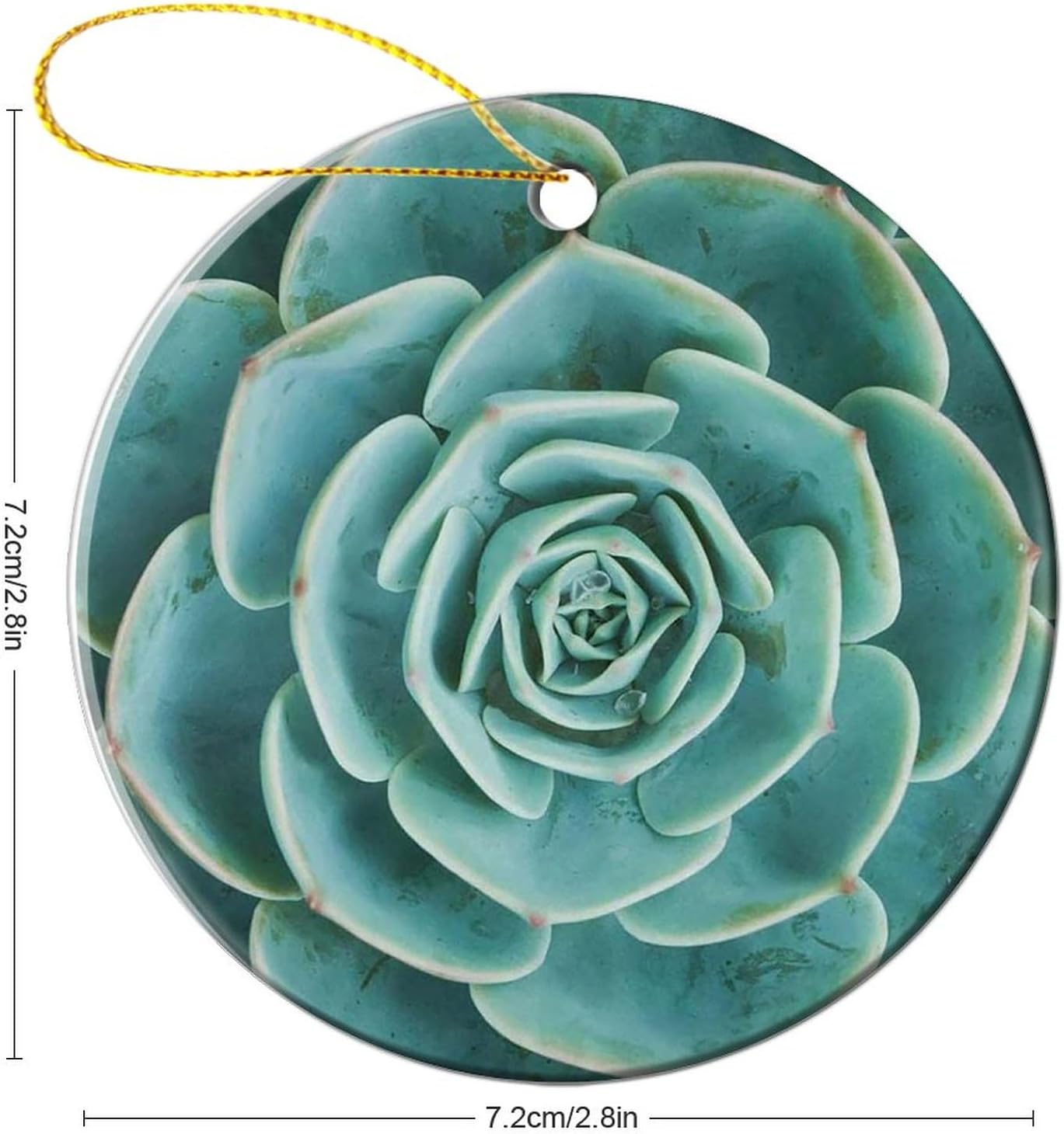 Adornos de Navidad 2023 de doble cara, decoración de cerámica para el hogar, decoración del hogar de cerámica de 2.8 pulgadas con caja, recuerdo