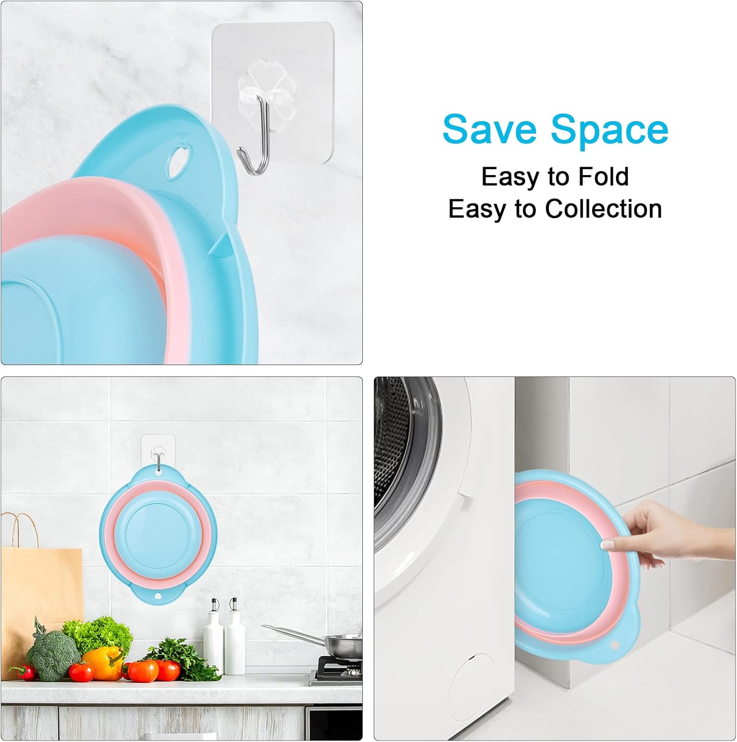 Lavabo plegable para acampar, lavabo portátil, tina plegable para lavado de cocina en casa, lavabo plegable ligero para viajes, lavabo plegable para