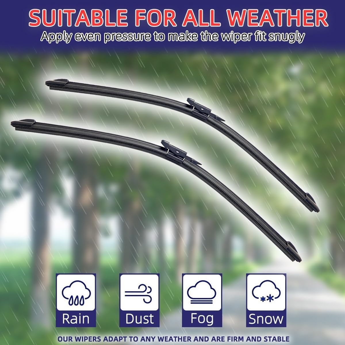 Escobillas de limpiaparabrisas delantero compatibles con BMW Serie 3 E90 E91 F30 F31 F34 F35 F80 parabrisas parabrisas ventana lluvia cepillos 24