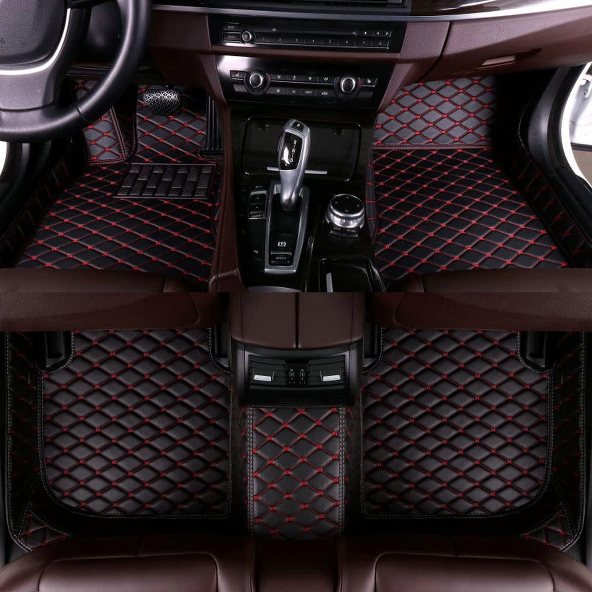 Tapetes personalizados de cuero artificial para automóvil, impermeables, antideslizantes, adecuados para automóviles, SUV, camiones, protegen el