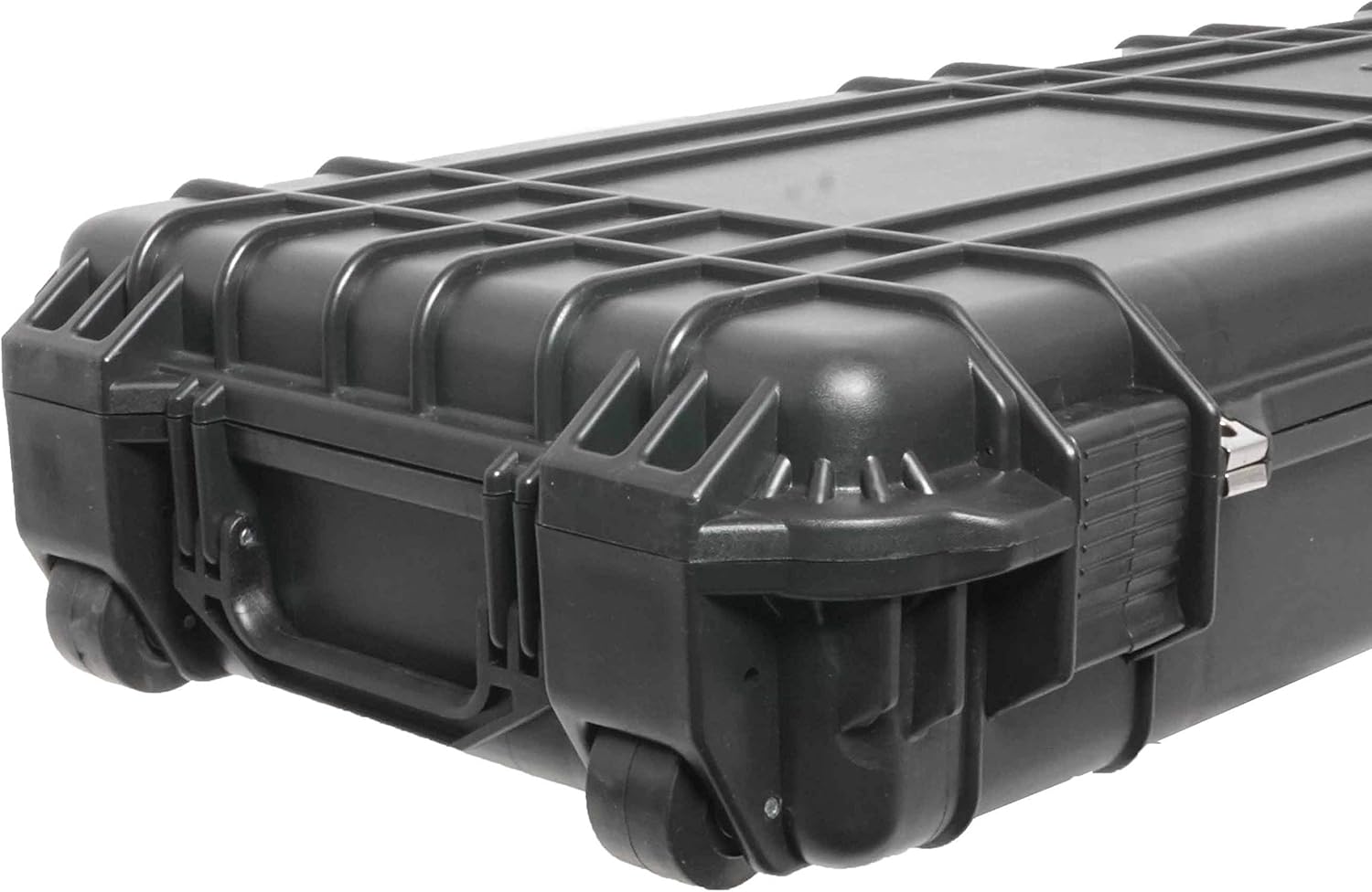 Case Club Funda rígida de 52 pulgadas con inserto de espuma de competencia de 3 pistolas precortadas, funda rígida protectora para rifle rodante,