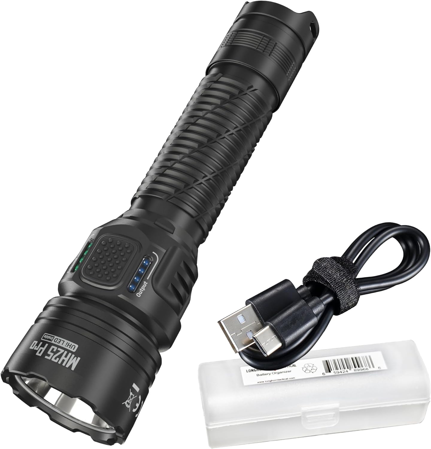 Nitecore MH25 Pro – Linterna de largo alcance de 770 yardas, 3300 lúmenes USB-C recargable, luz de trabajo compacta con organizador Lumentac
