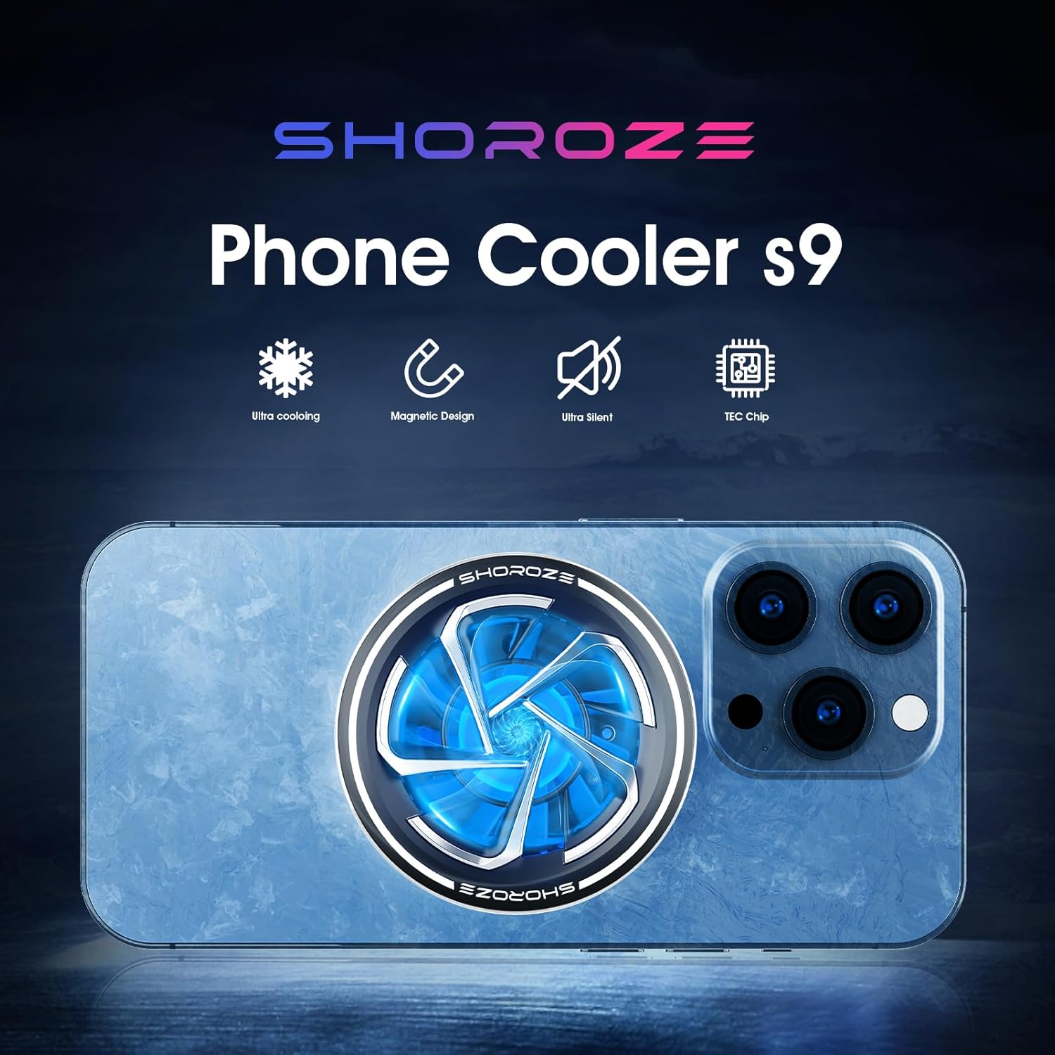Magsafe – Enfriador de teléfono S9 – Ventilador de refrigeración para teléfono con chip de enfriamiento semiconductor, funda de refrigeración para